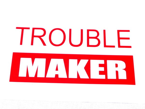 Bügelbild Trouble Maker ca.16cm x 8,5cm