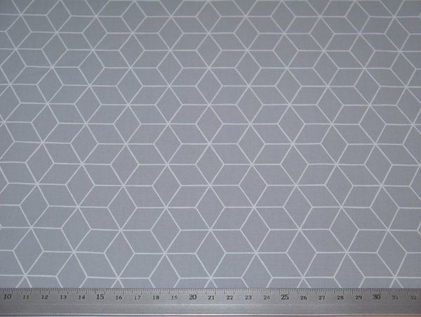 Baumwolle Muster grau 0,25m