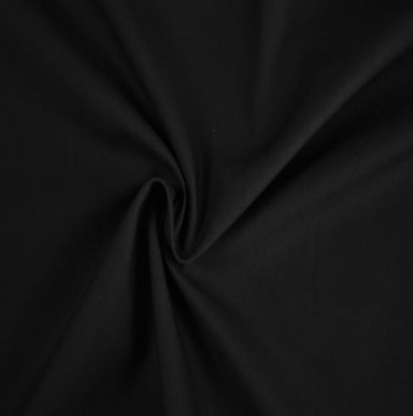 Baumwolle Uni schwarz 0,25m