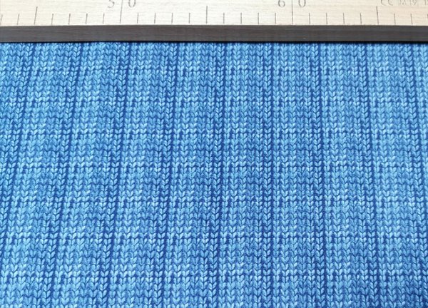 Sommersweat Stenzo Knit Kombi blau 0,25m