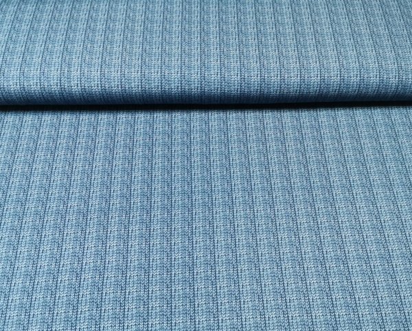 Sommersweat Stenzo Knit Kombi blau 0,25m