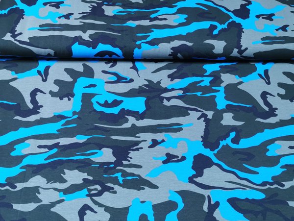 Jersey Camouflage blau 0,25m