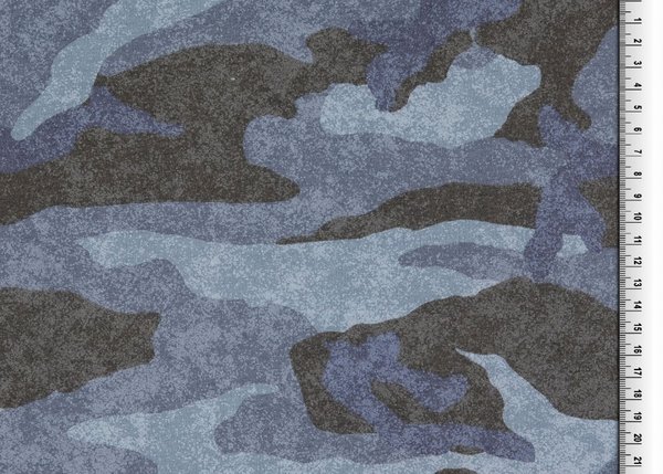 Sweat Camouflage blau 0,25m